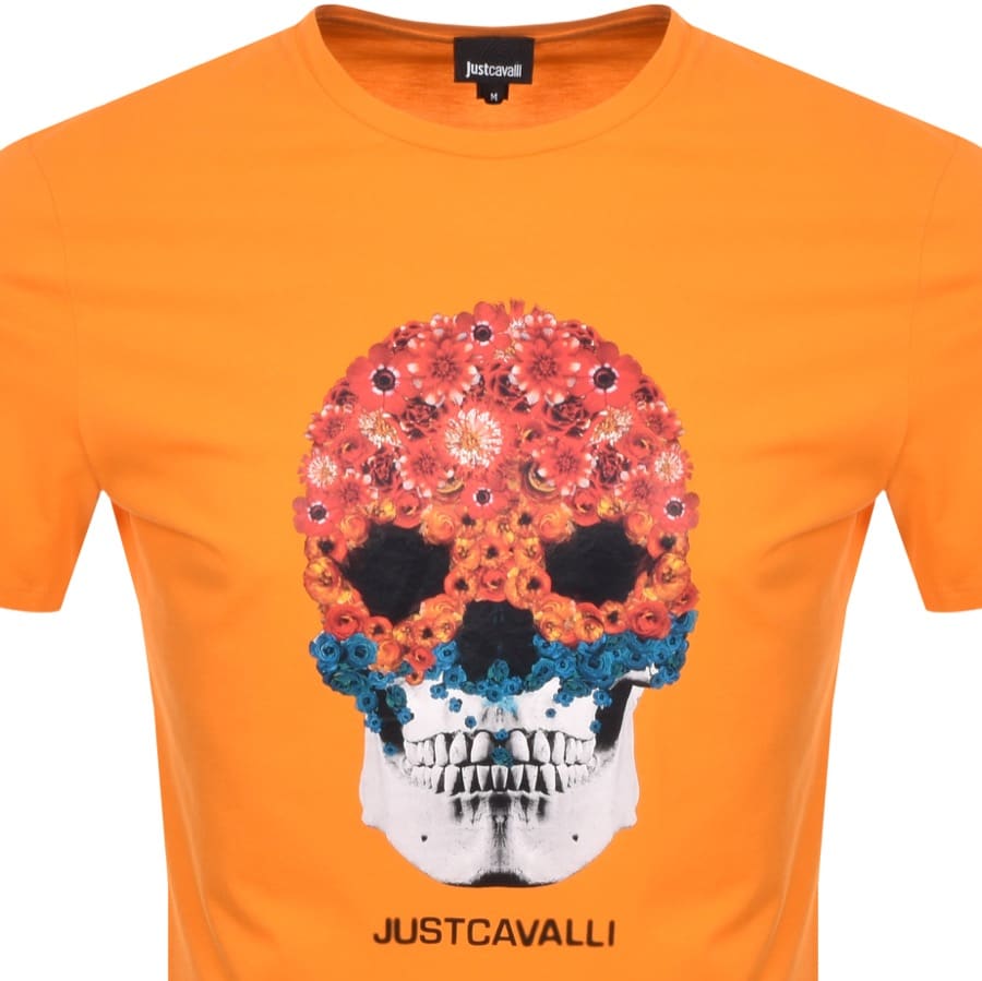 Alternative Image for ProductJust Cavalli Skull Logo T Shirt Orange2